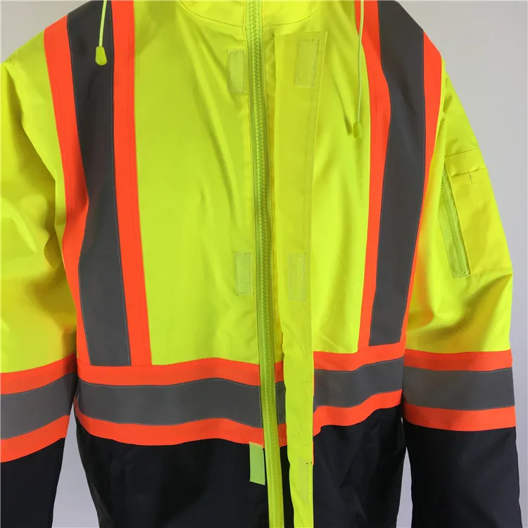 Chaqueta Hi Vis transpirable de invierno, ropa protectora de seguridad, vestimenta de trabajo Bomb