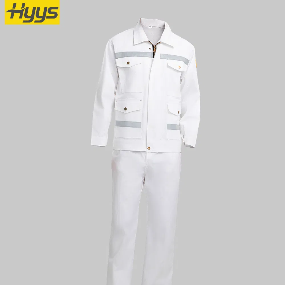 100% Conjunto de ropa de trabajo resistente al fuego de algodón de verano con tiras reflectantes de alta visibilidad Suministro de fábrica Ropa de trabajo personalizada