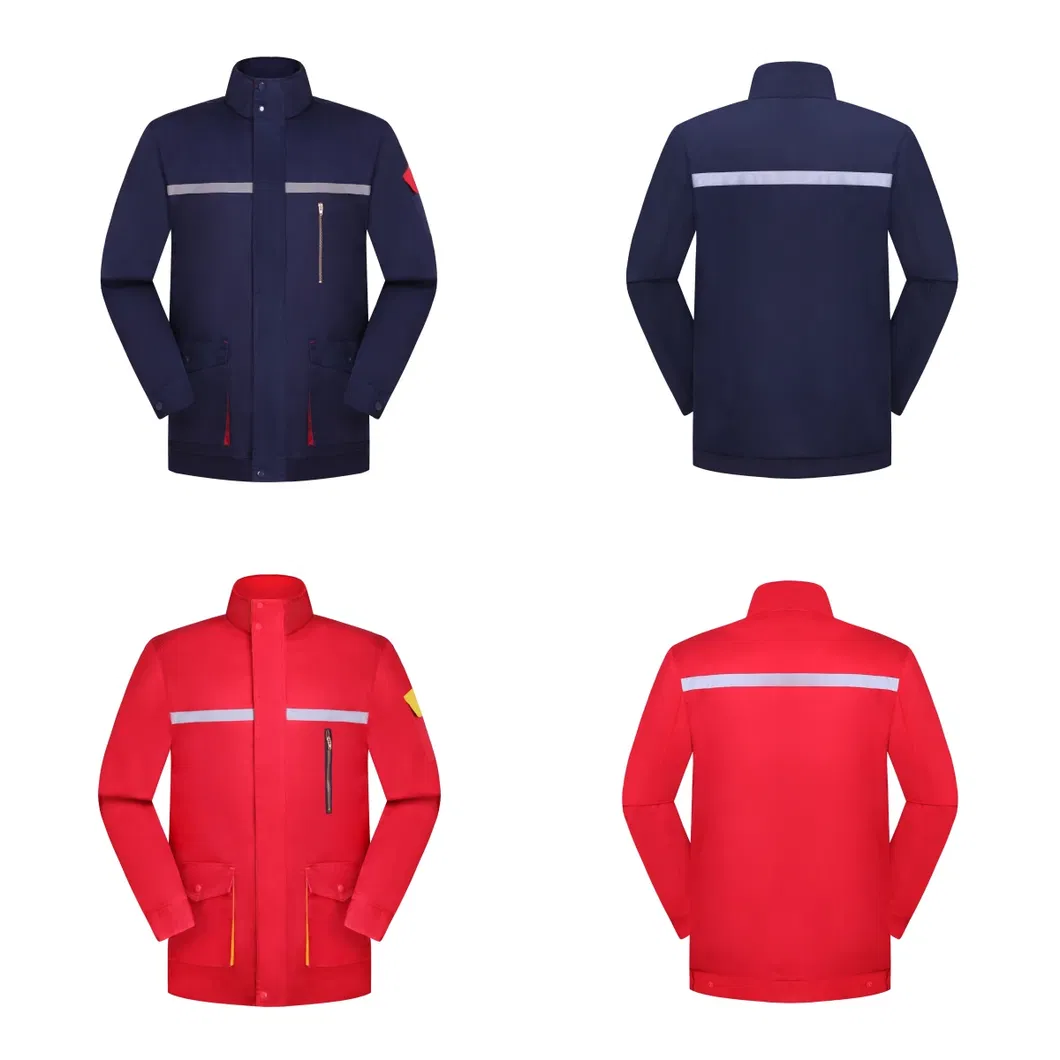 Chaqueta de trabajo protectora unisex para invierno con forro interior desmontable, ropa de seguridad para fábrica y taller