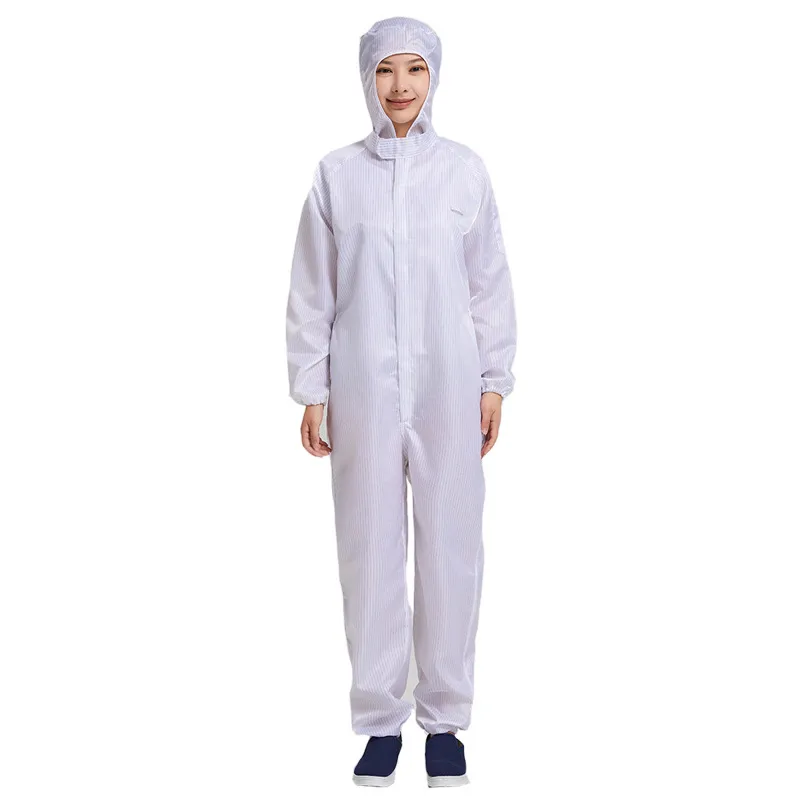 Múltiples telas disponibles para monos libres de polvo y antiestáticos, ropa de taller limpia