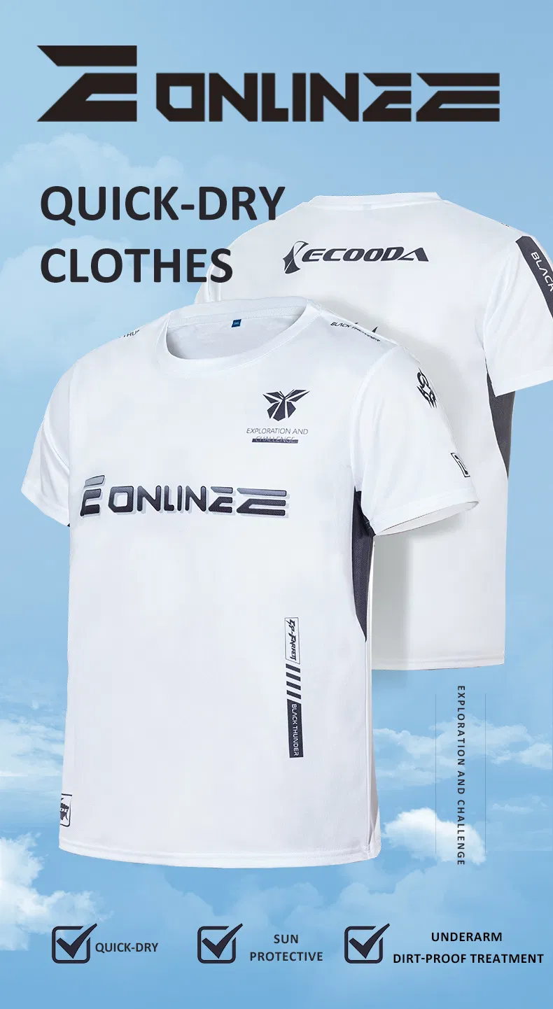 Ropa deportiva al aire libre Ecooda en línea, camiseta de secado rápido y protección solar