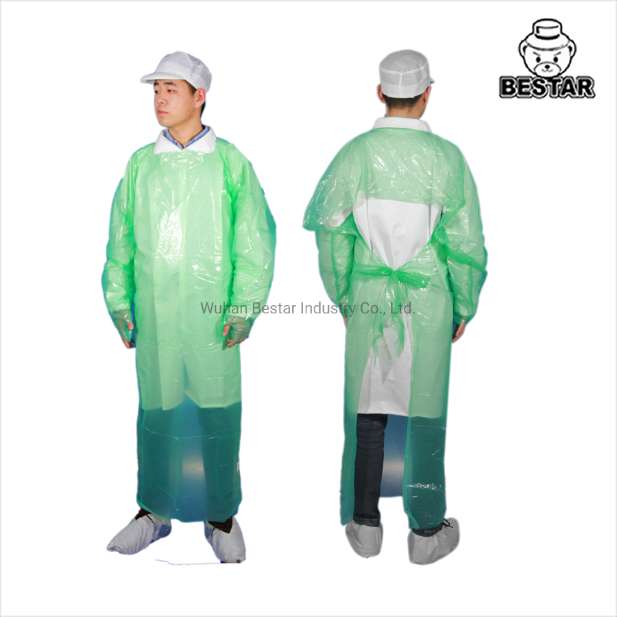 Nivel 2 AAMI PB70-2012 Ropa protectora desechable impermeable de CPE