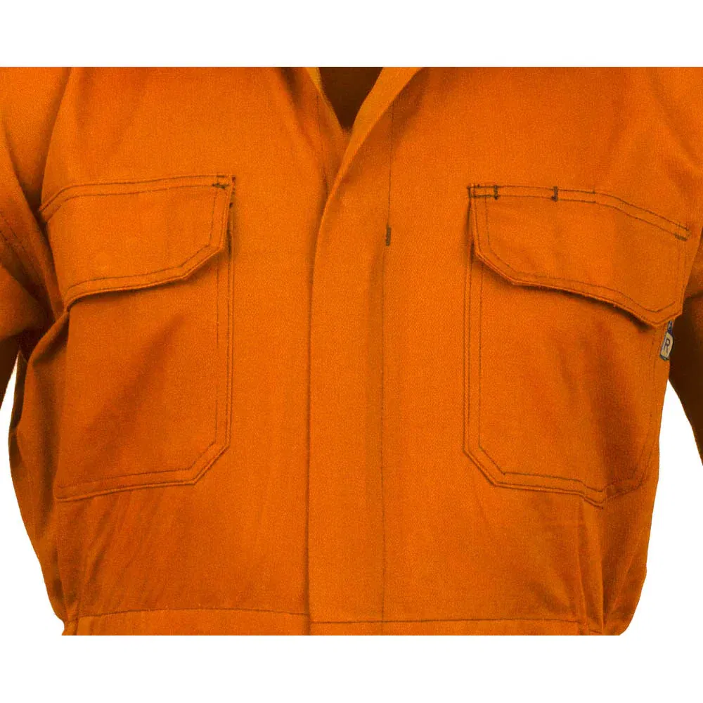 Ropa de trabajo de algodón resistente a las llamas personalizada 100% uniforme de seguridad HRC2 Fr