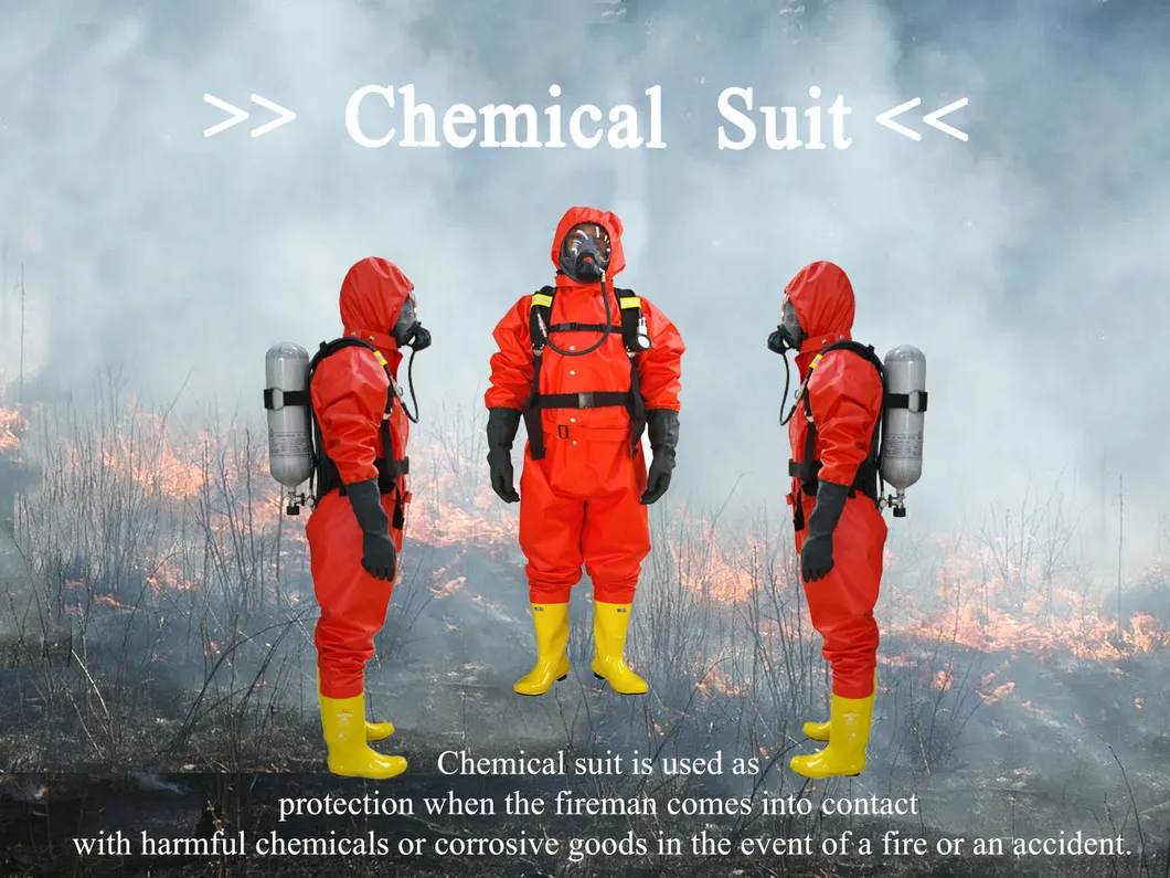 Trajes químicos de altas prestaciones cerrados con material CE/CCS Cr aprobados por solas Ropa de protección de seguridad