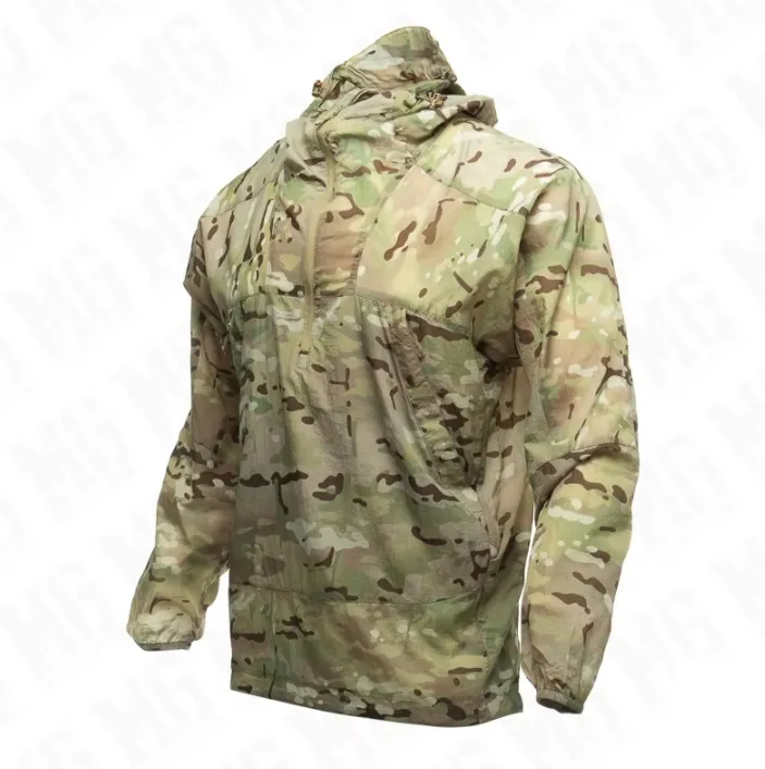 Ropa táctica camuflada con capucha protectora solar para entrenamiento al aire libre al por mayor
