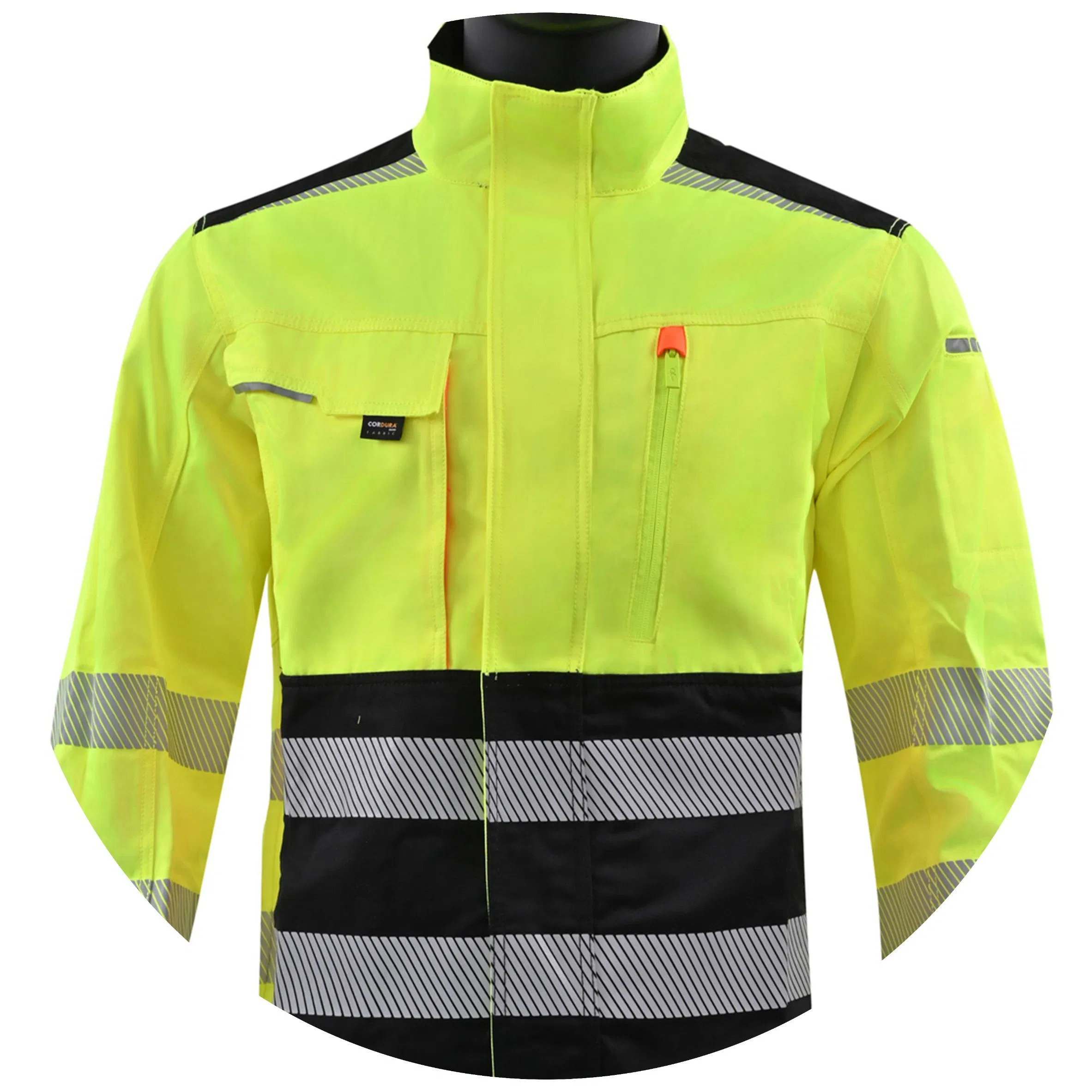 Chaqueta de seguridad reflectante de alta visibilidad, transpirable y waterproof para ropa de trabajo del personal de sanidad y seguridad