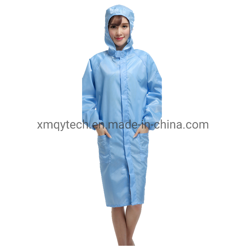 Ropa de trabajo de vestido de laboratorio antistático de sala limpia, ropa protectora ESD