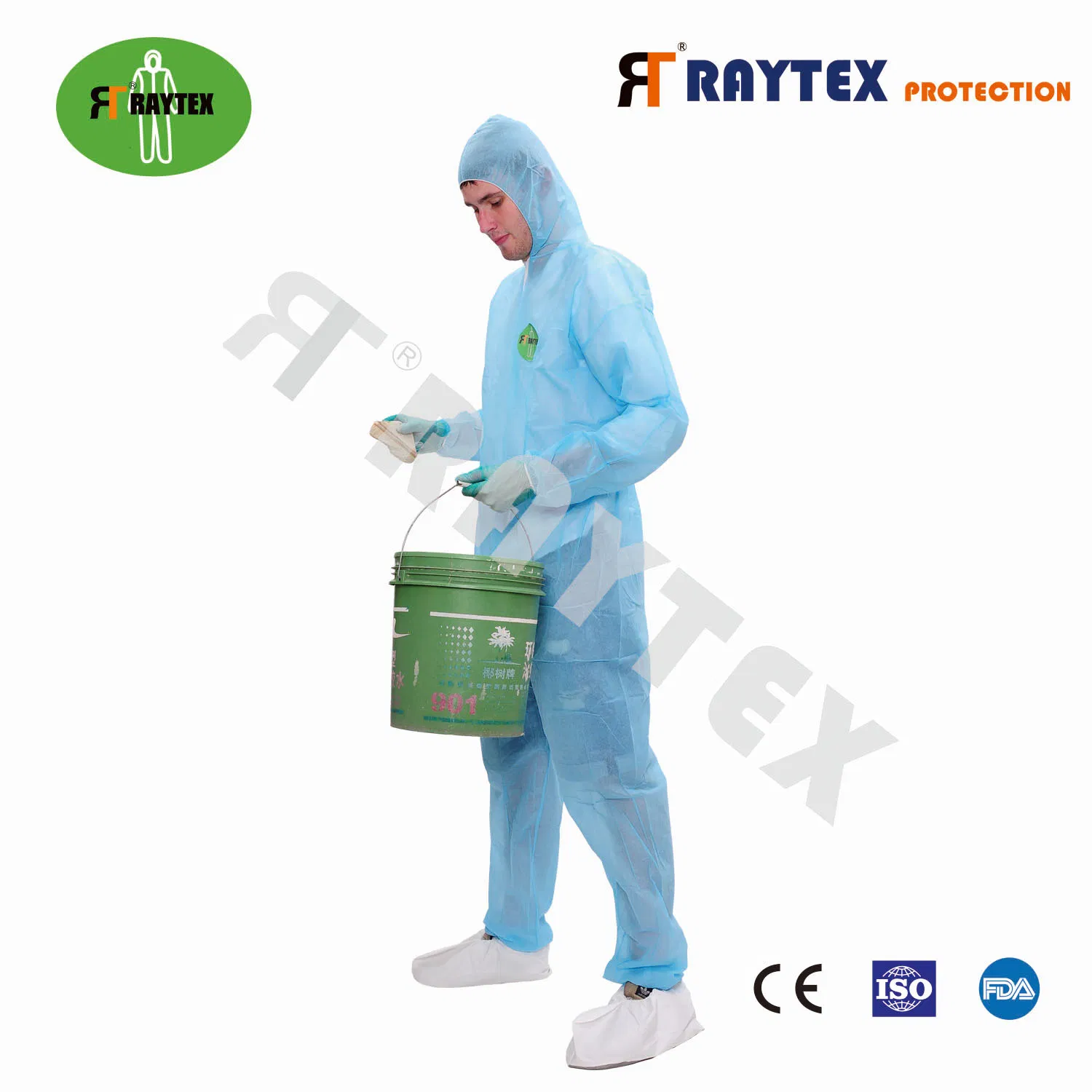 Ropa protectora desechable microporosa antiestática a prueba de polvo tipo 4/5/6 impermeable con cinta