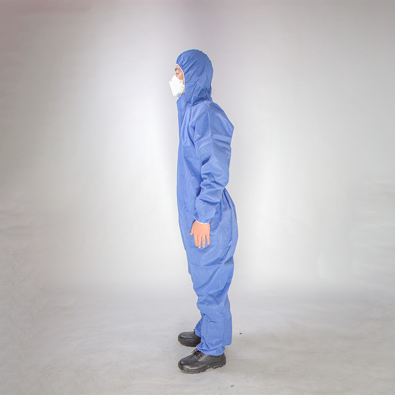 Mono protector antiestático azul 60GSM EPI para la industria, ropa contra el polvo de amianto