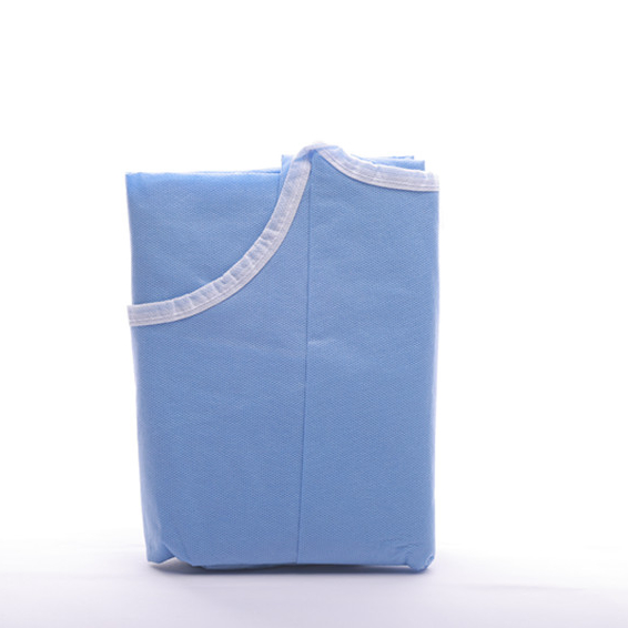 Ropa de aislamiento desechable no tejida en ropa de seguridad, impermeable, cubierta de PP PE SMS, bata quirúrgica protectora