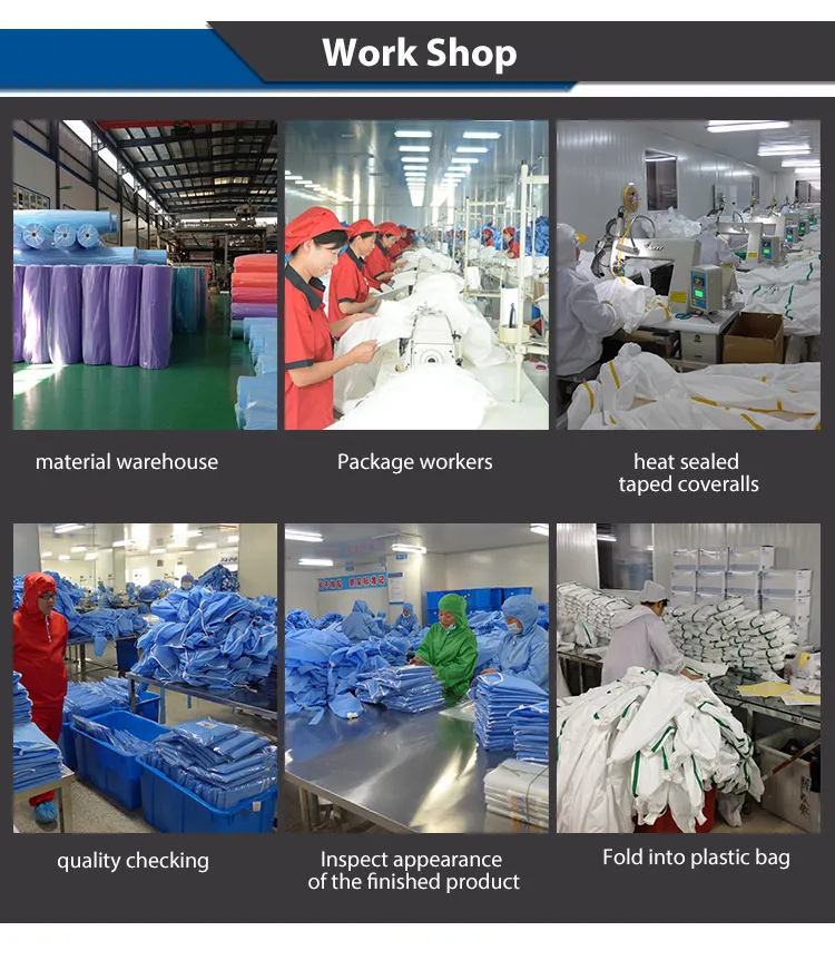 Ropa protectora desechable de recubrimiento de PP no tejido CE fabricante PPE