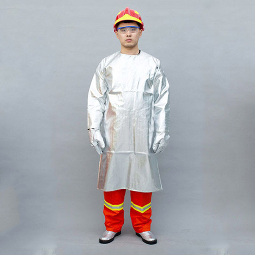 Ropa de trabajo de aluminio resistente al fuego con aislamiento térmico de aramida CE