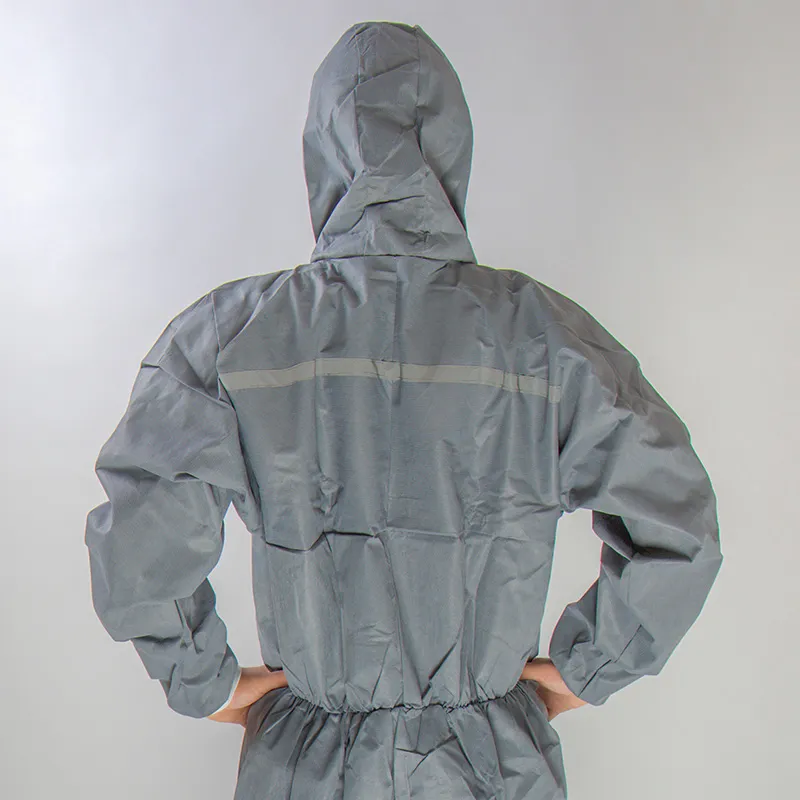 Traje Químico Desechable Cubierto Protección Completa Ropa Protectora