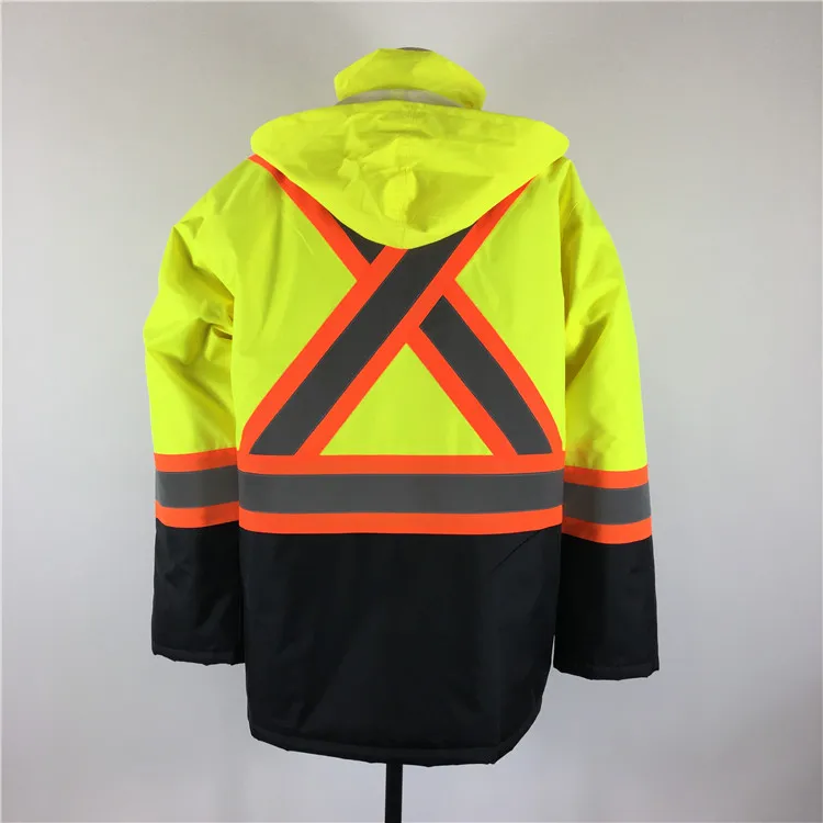 Chaqueta Hi Vis transpirable de invierno, ropa protectora de seguridad, vestimenta de trabajo Bomb