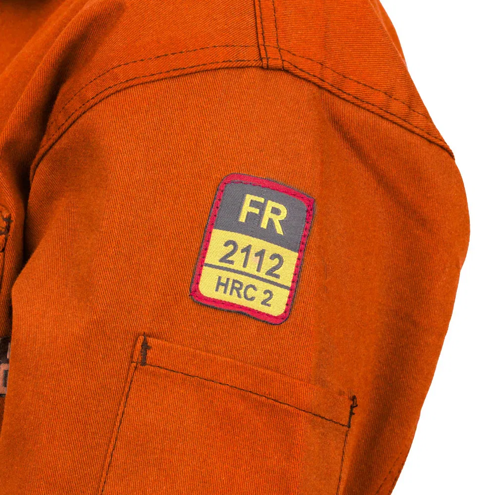 Ropa de trabajo de algodón resistente a las llamas personalizada 100% uniforme de seguridad HRC2 Fr