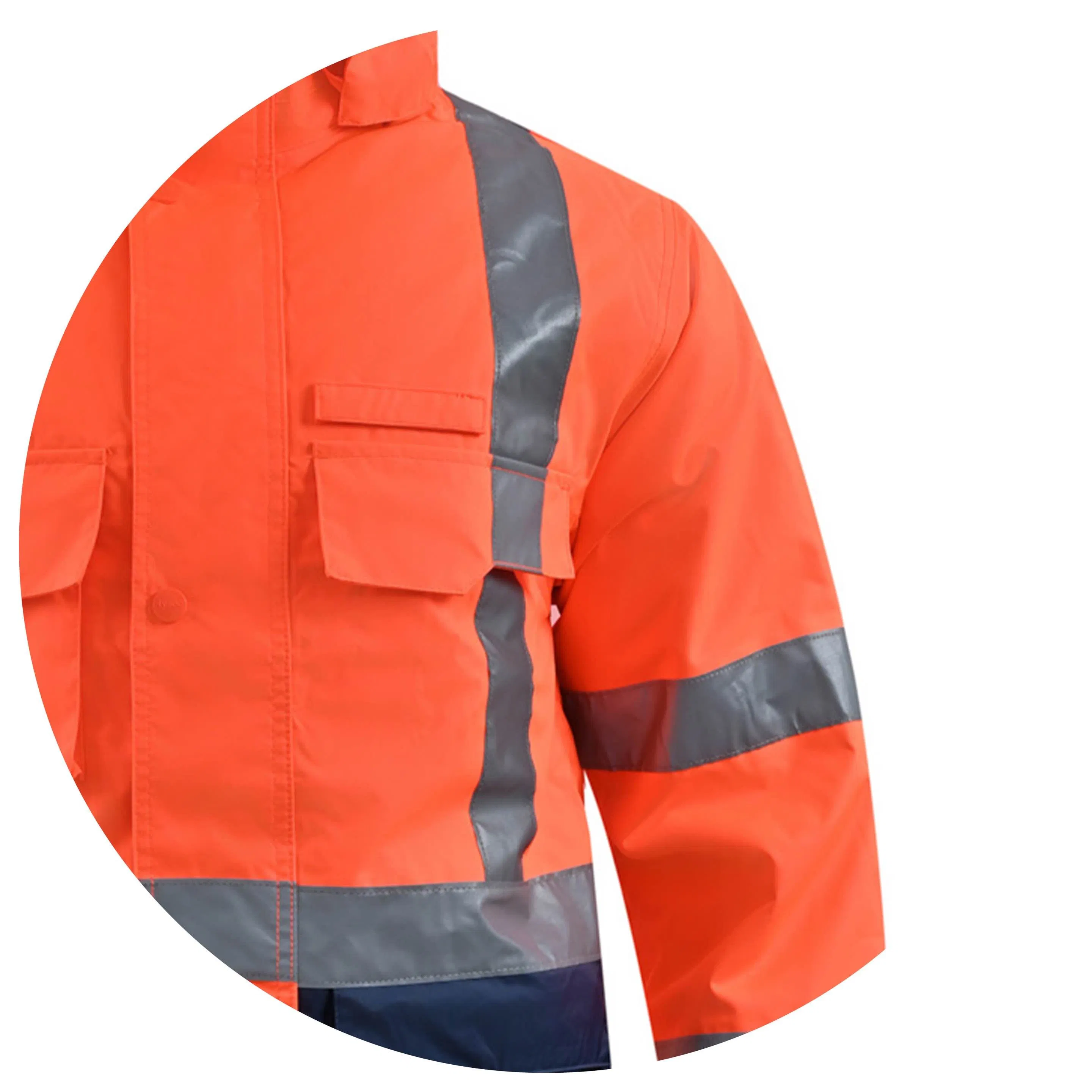Chaqueta de seguridad exterior impermeable, cortaviento y reflectante de alta visibilidad para personal de seguridad