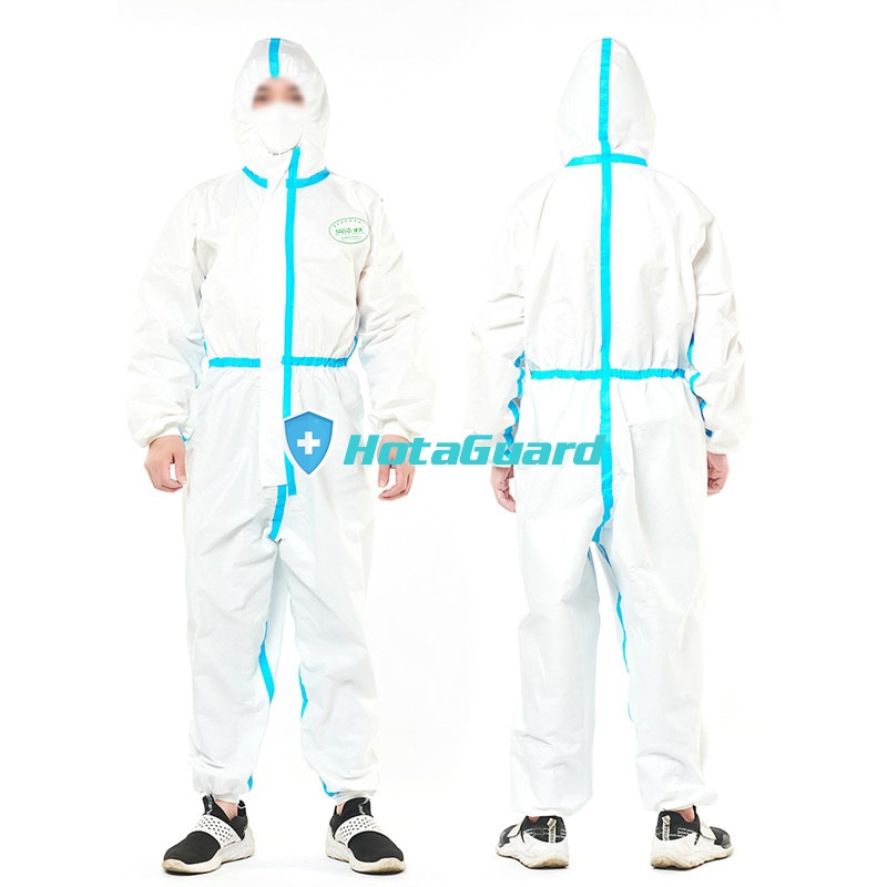 Traje de protección desechable personalizable, impermeable, de seguridad, aislado, de no tejido, EPP