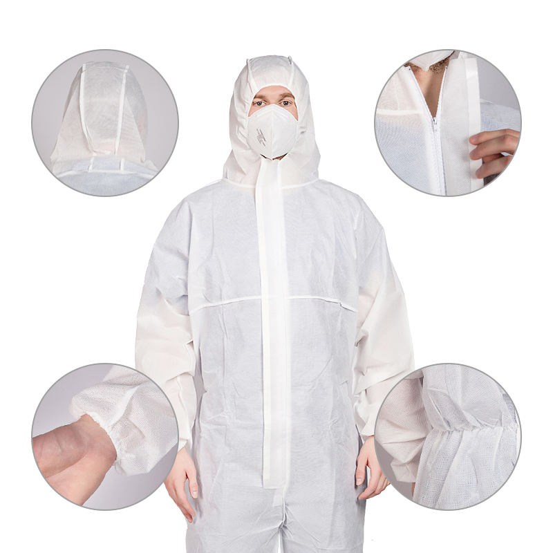 Ropa de trabajo desechable antistática de protección química, monos de tela no tejida