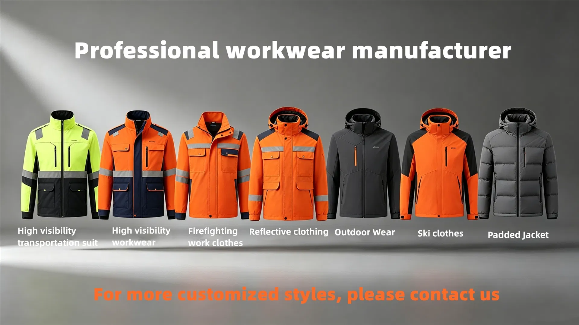 Chaqueta de seguridad reflectante de alta visibilidad, transpirable y waterproof
