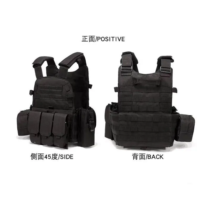 Chaleco táctico multifuncional para exteriores, chaleco de combate de camuflaje, ropa protectora