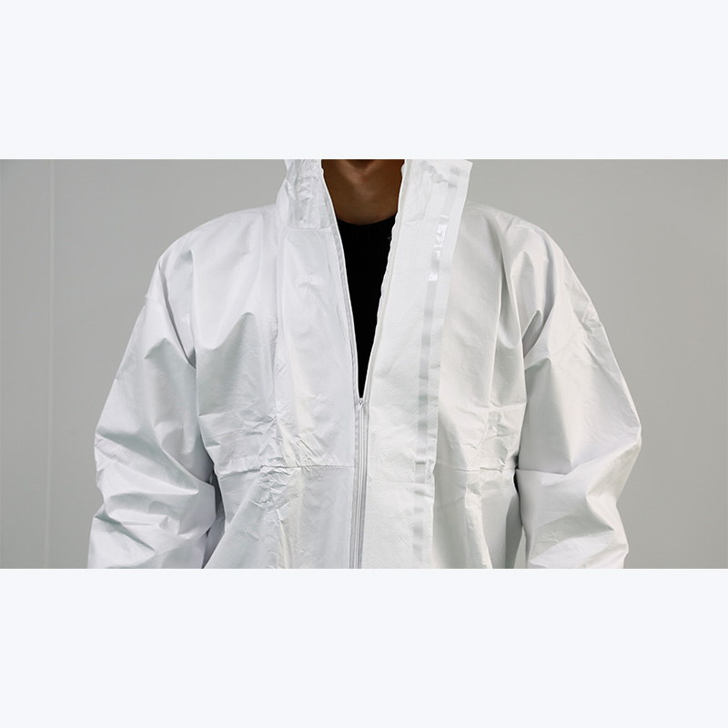 Mono desechable impermeable transpirable traje de trabajo blanco ropa protectora médica