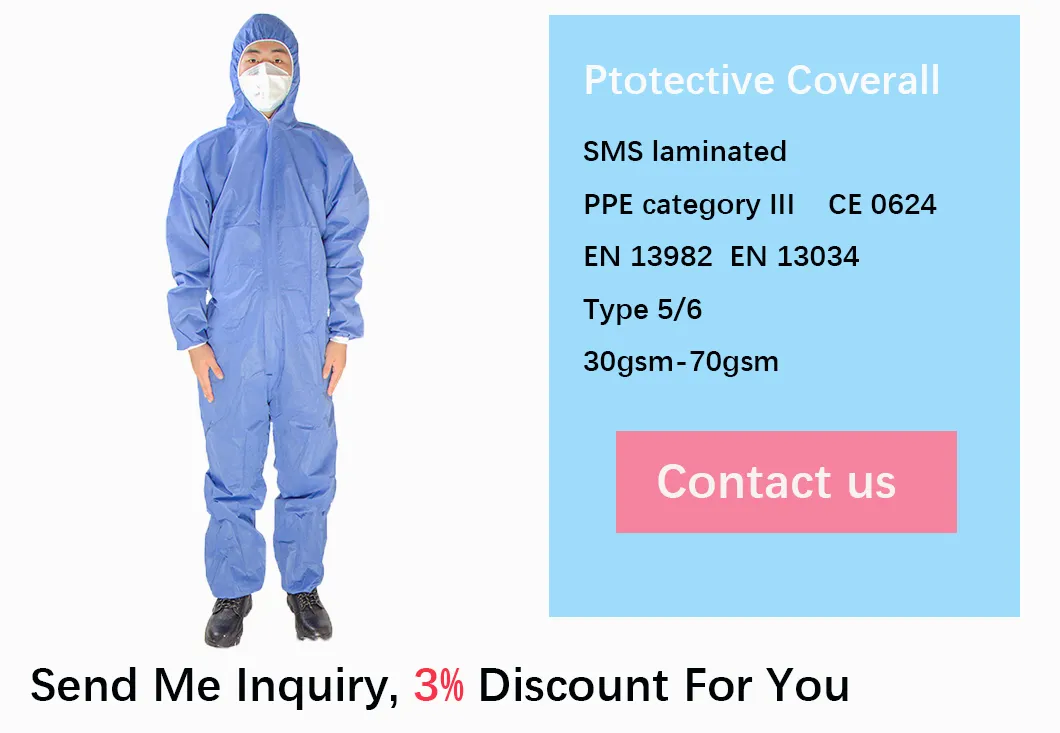 Ropa protectora desechable de microporoso para trabajo en radiación nuclear
