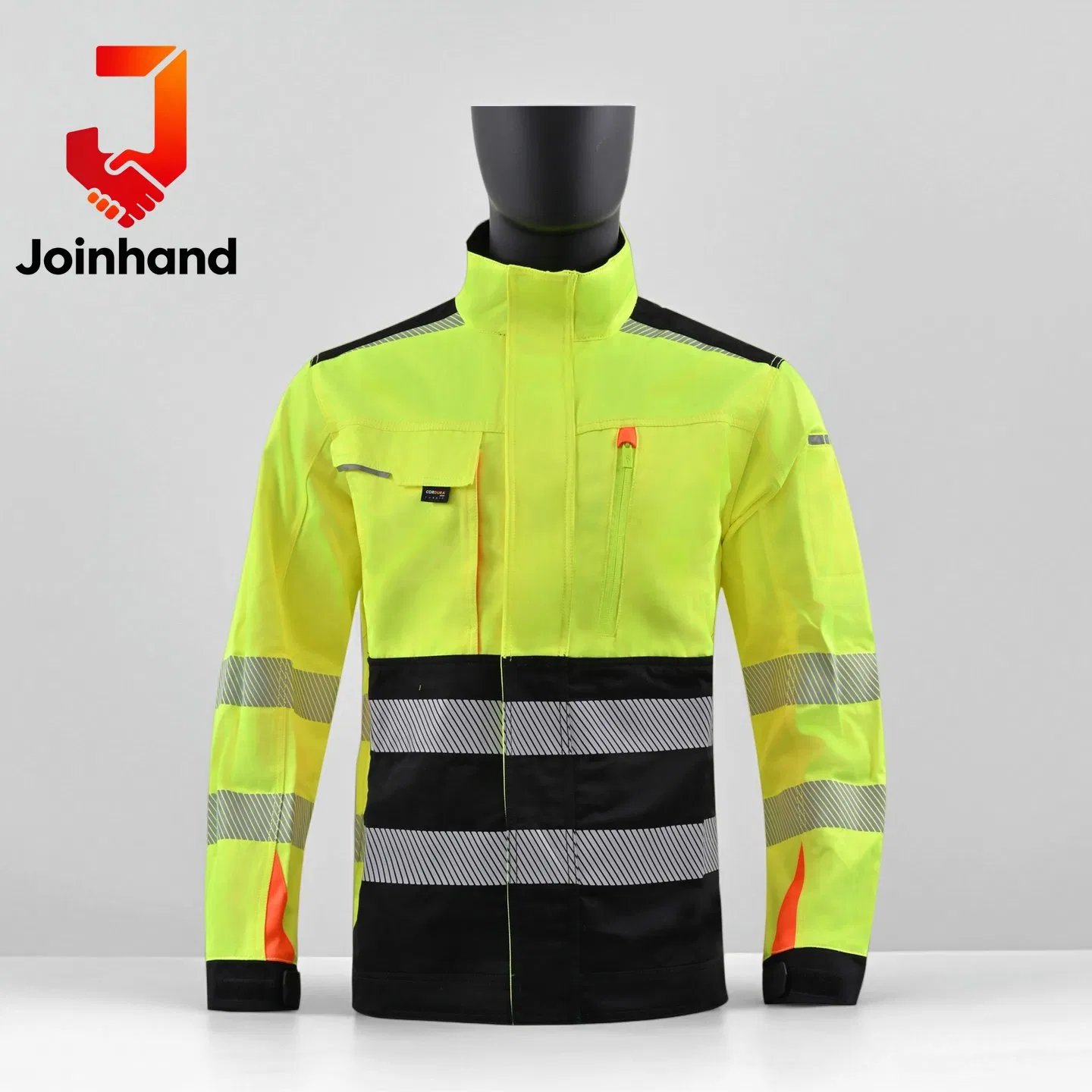 Chaqueta de seguridad reflectante de alta visibilidad, transpirable y waterproof para ropa de trabajo del personal de sanidad y seguridad