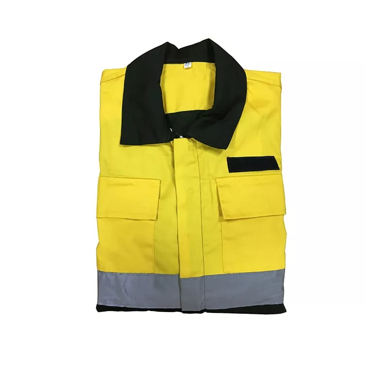 Mono industrial protector de poliéster y algodón con color y retardante de llama