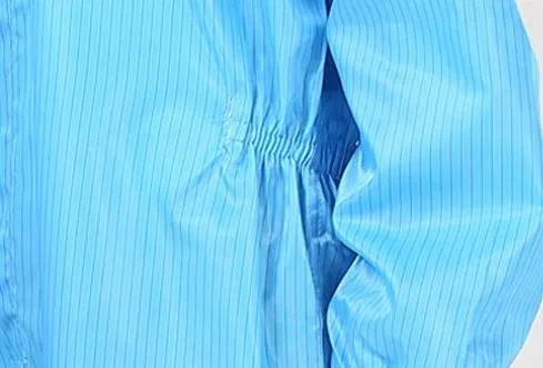 Múltiples telas disponibles para monos libres de polvo y antiestáticos, ropa de taller limpia