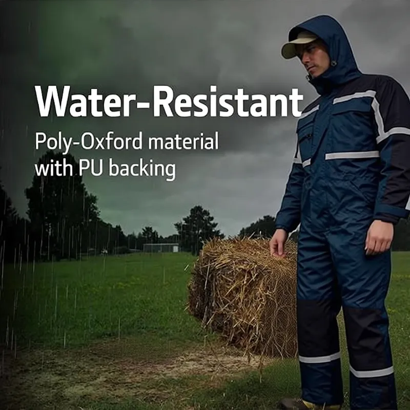 Uniformes protectores impermeables personalizados, overoles reflectantes de seguridad, ropa de trabajo para hombres