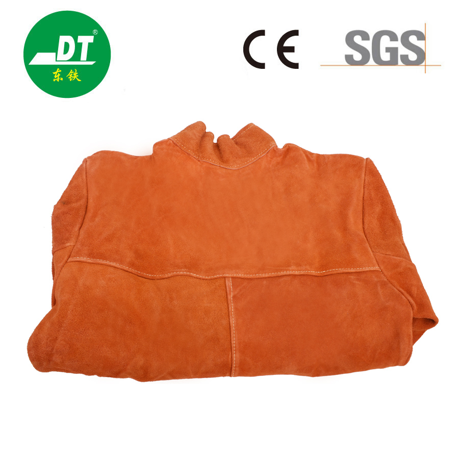 Ropa protectora de soldadura de cuero de vaca suave y cómoda