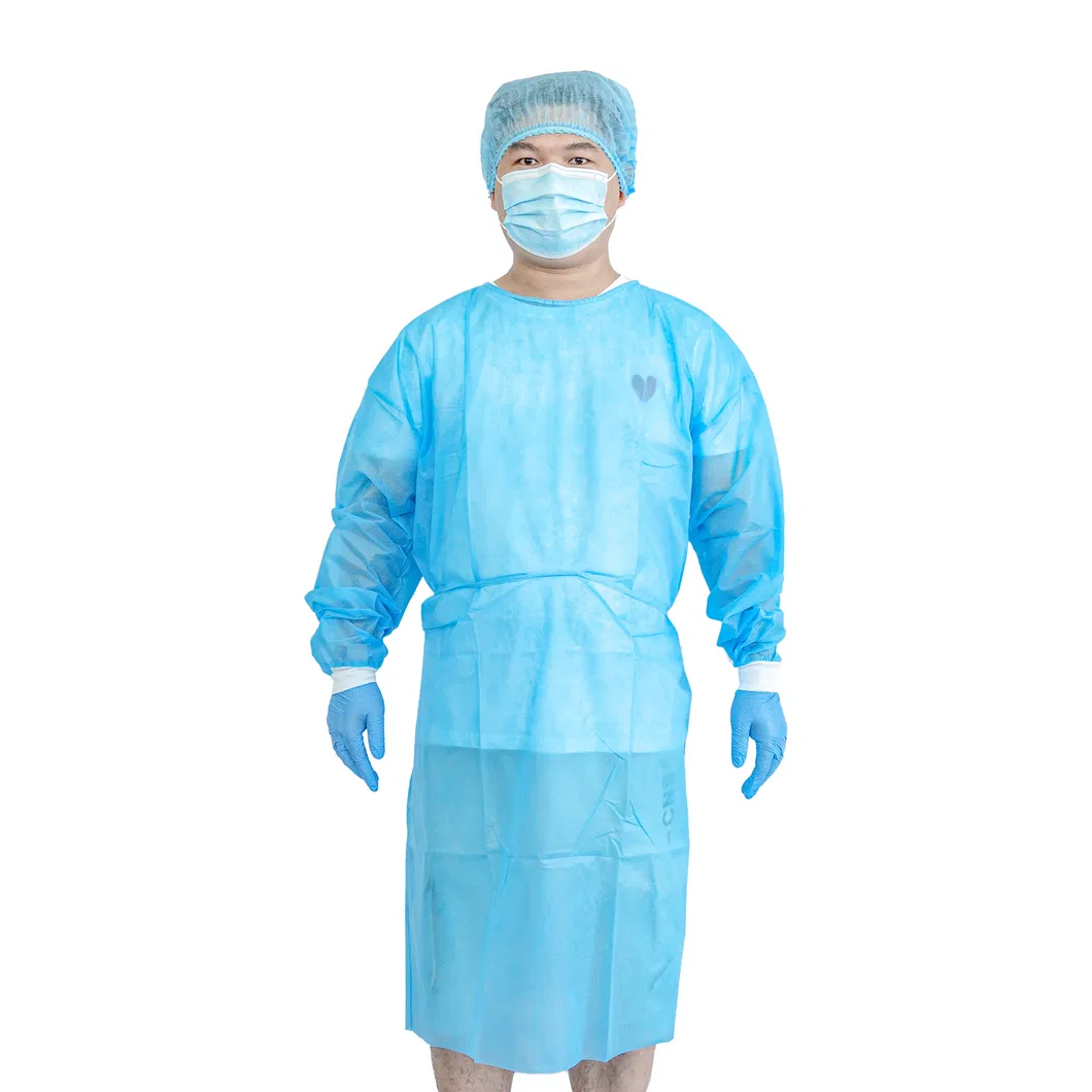 Bata de laboratorio desechable de color blanco, Spp, no tejida, protectora para trabajo