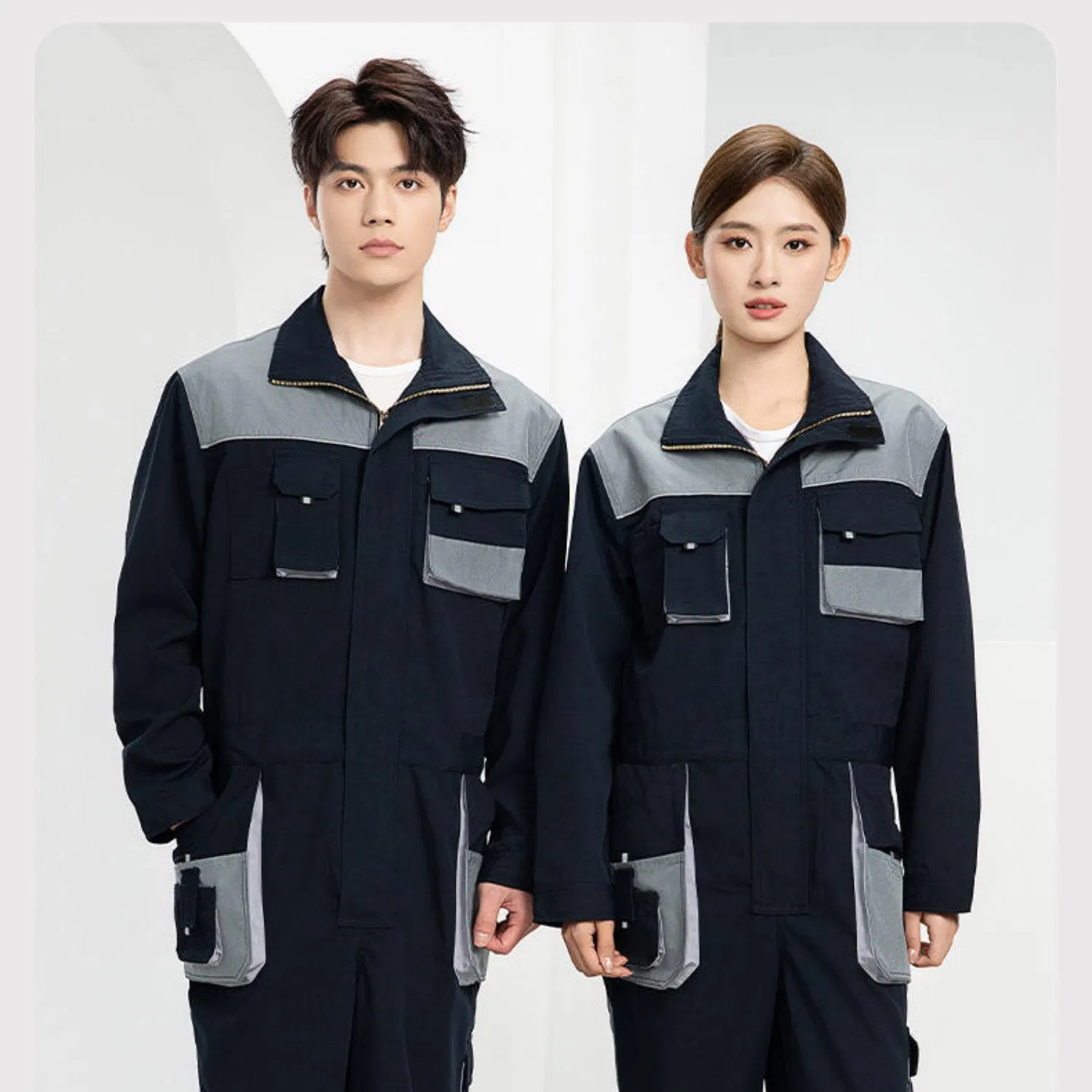 Fabricante de ropa OEM Ropa de trabajo para mecánicos Ropa de alta visibilidad Reflectante Mono overoles Chaqueta Pantalones Transpirable Impermeable