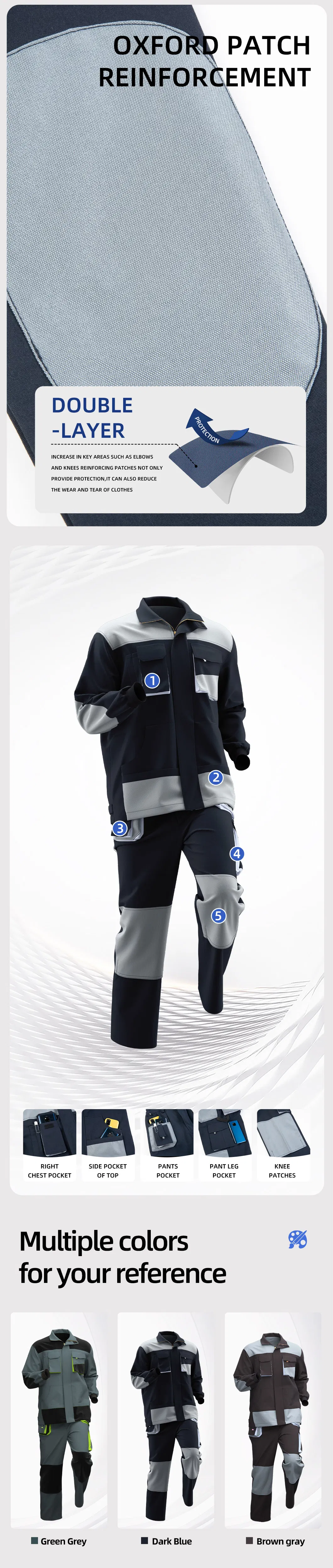 Chaqueta y pantalones de trabajo de seguridad OEM, uniformes de construcción, overoles, ropa de mantenimiento para hombres