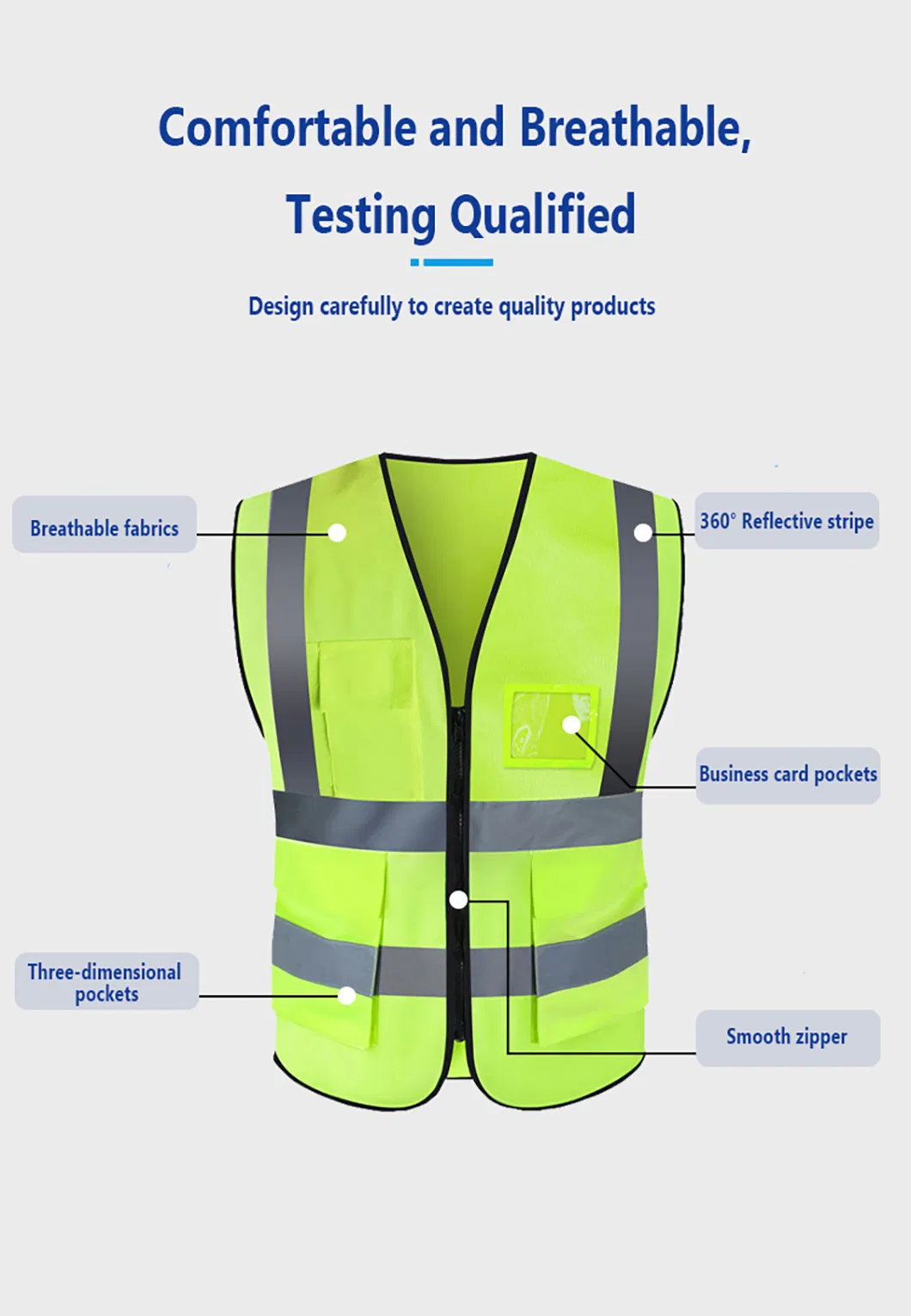 Ropa de trabajo de alta visibilidad y duradera hecha de telas transpirables