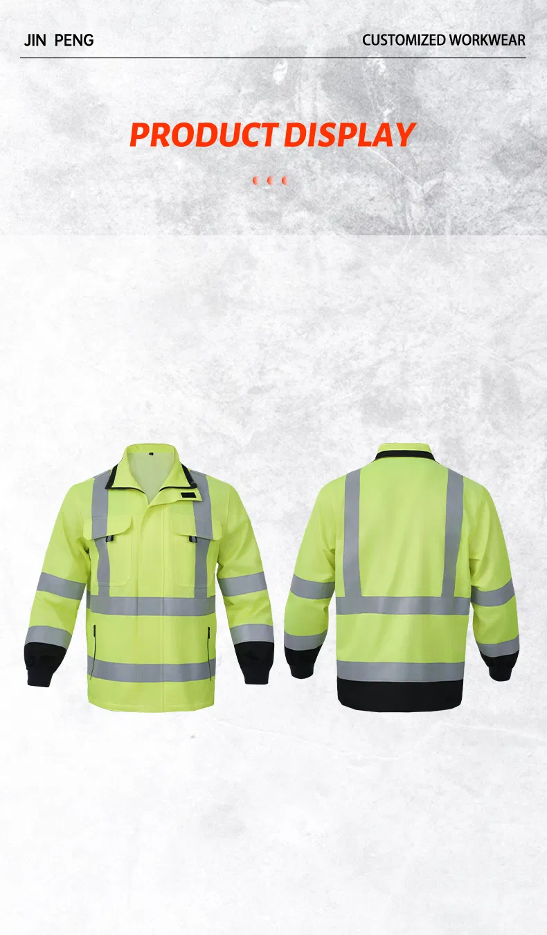 Ropa de trabajo de seguridad con tiras reflectantes de alta visibilidad para trabajadores