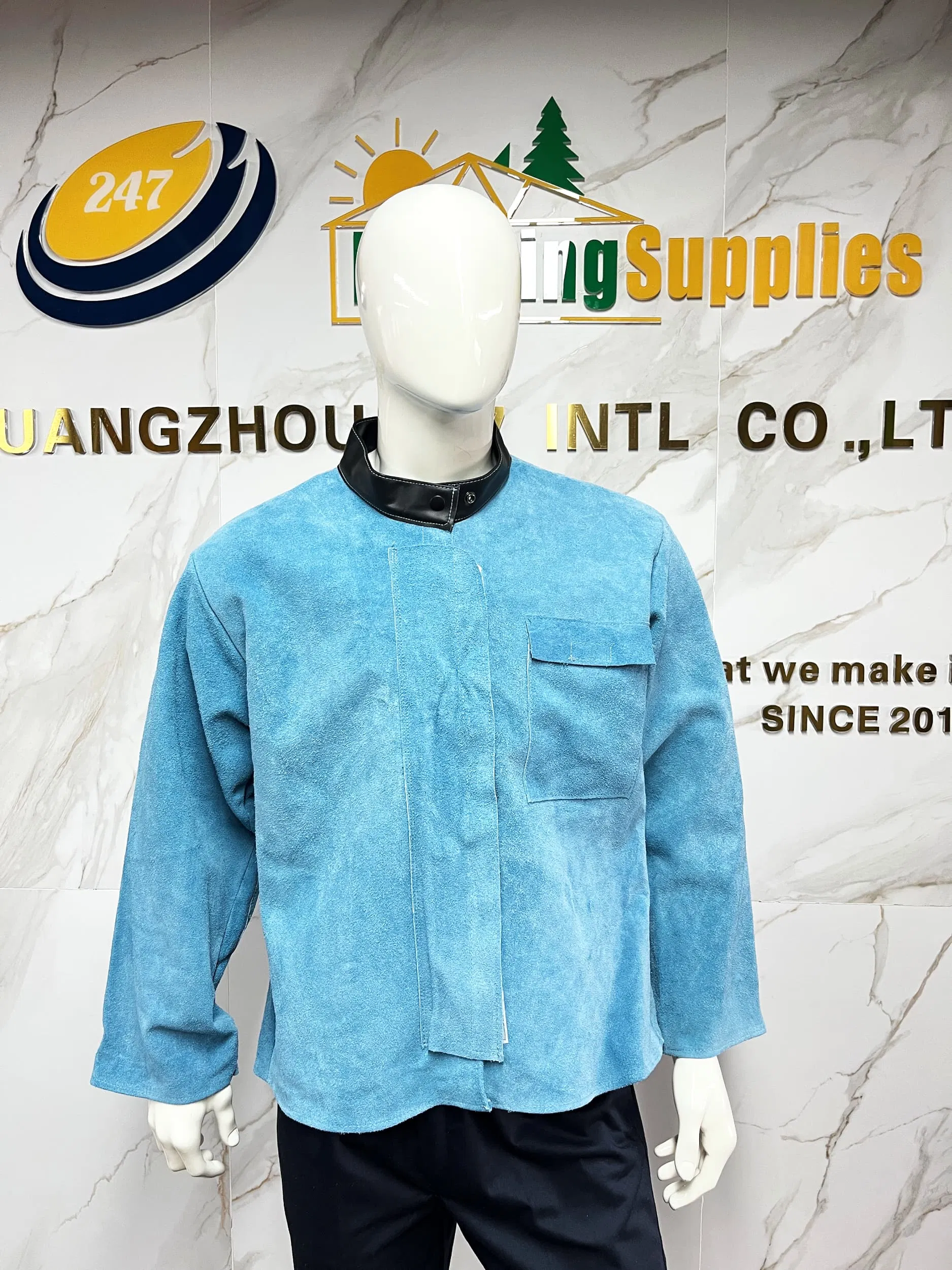 Ropa resistente al calor y al fuego para protección en trabajos de soldadura