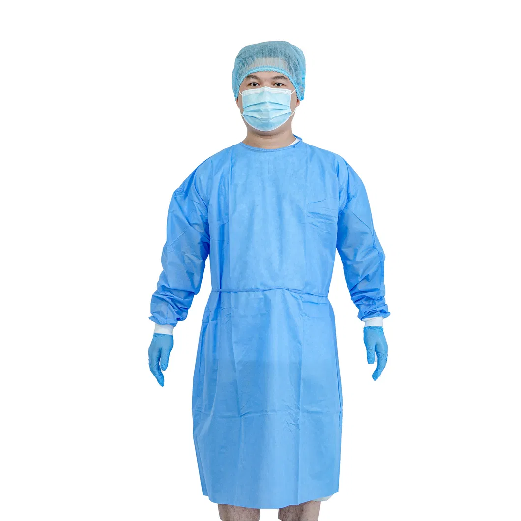 Bata de laboratorio desechable de color blanco, Spp, no tejida, protectora para trabajo