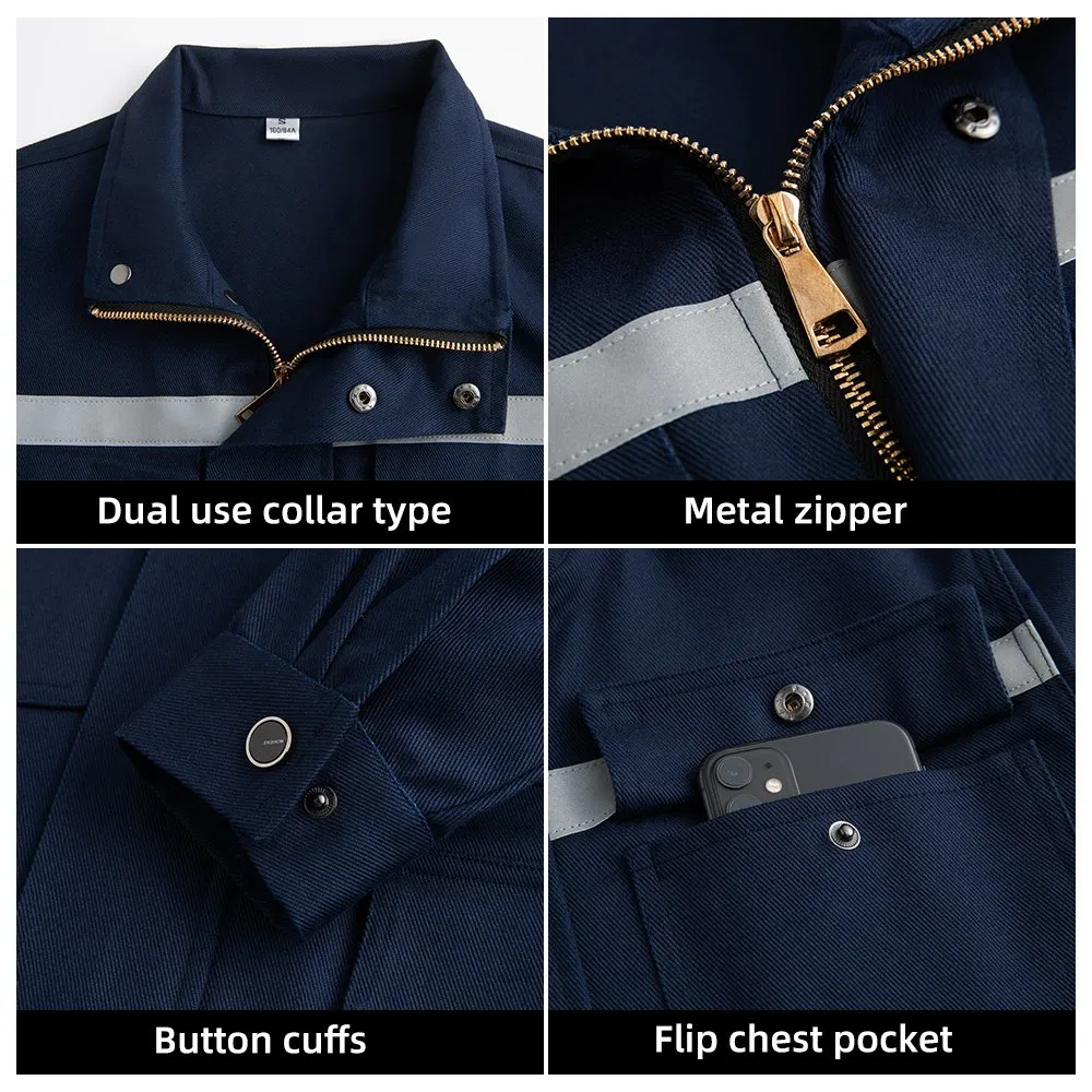Ropa de trabajo protectora antiestática retardante de llama reflectante para electricistas, trajes resistentes al fuego