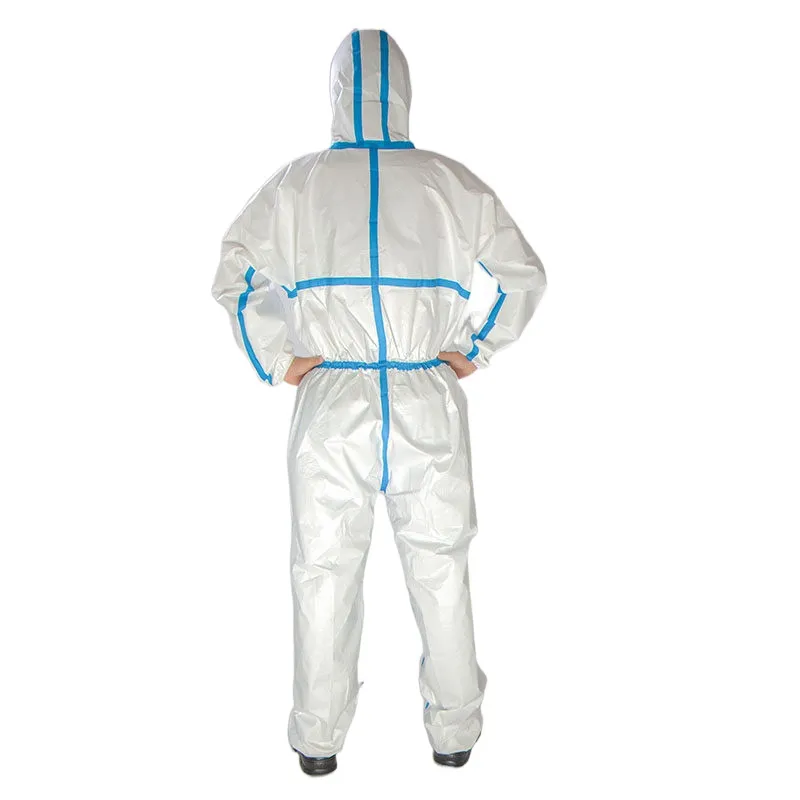 Traje de Seguridad En14126 Mono Desechable Microporoso Impermeable y Transpirable Ropa Protectora