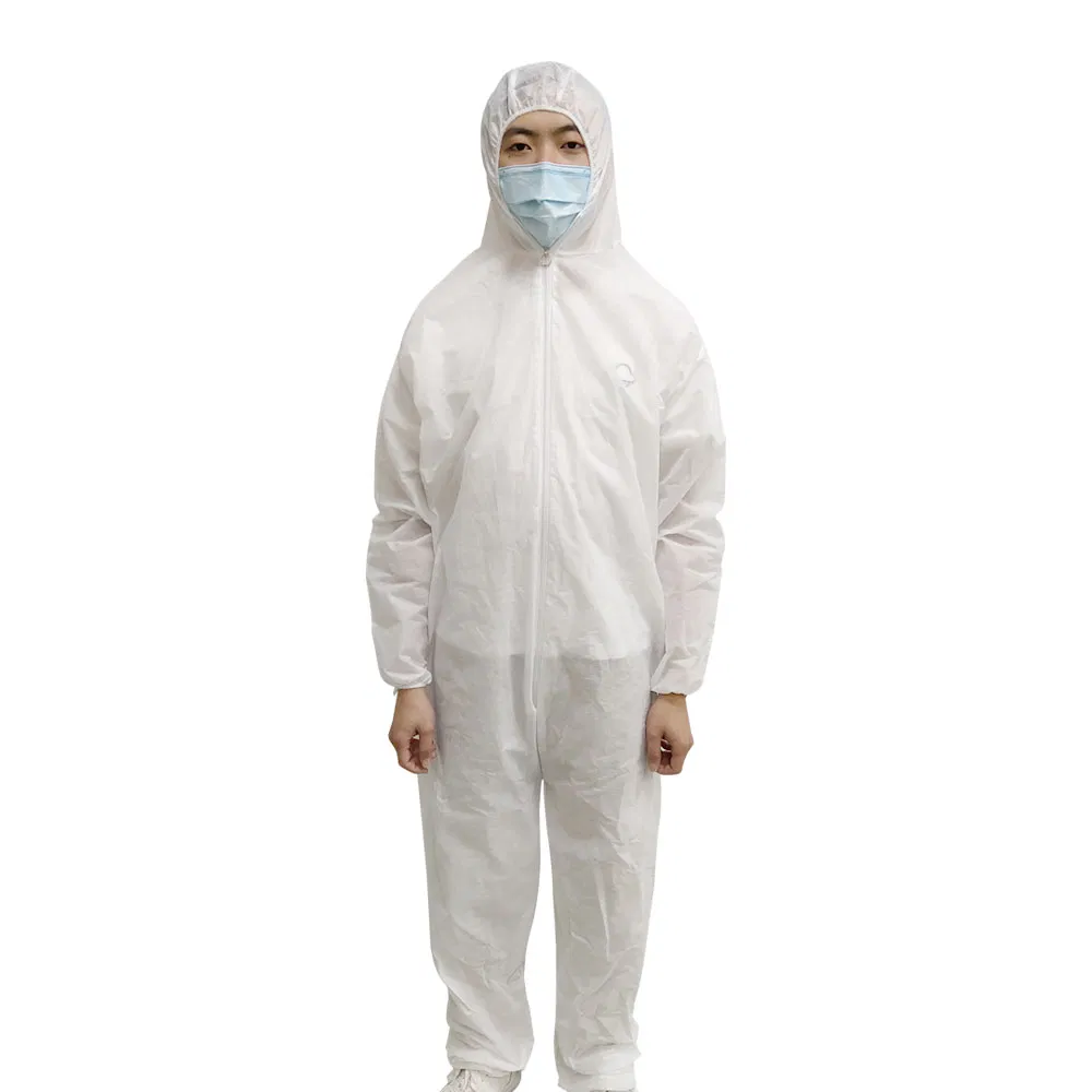 Mono desechable impermeable antistático de microporo ropa de protección