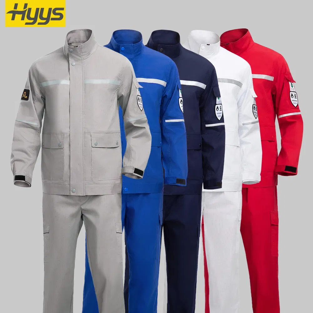 Ropa de trabajo antiestática y retardante de llama para la industria, vestimenta de seguridad para campos petroleros, uniformes de trabajo resistentes al fuego, monos