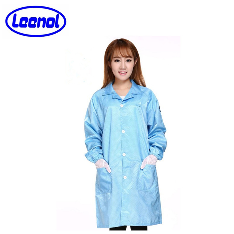 Leenol-1560101 Ropa ESD de malla, ropa libre de polvo, ropa antistática para sala limpia