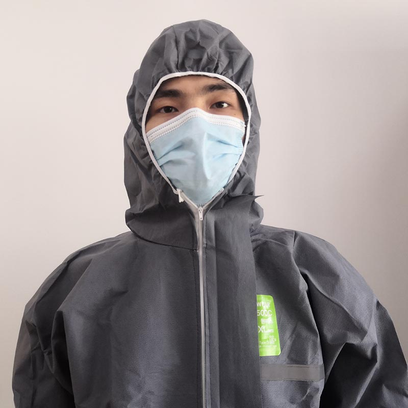 Traje de protección Guardwear OEM, traje de hazmat, kit de EPP, ropa desechable, overoles, vestimenta protectora