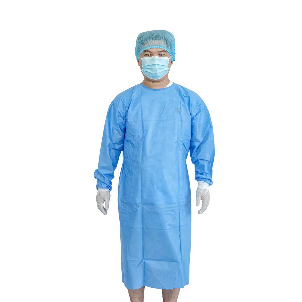 Bata de laboratorio desechable de color blanco, Spp, no tejida, protectora para trabajo