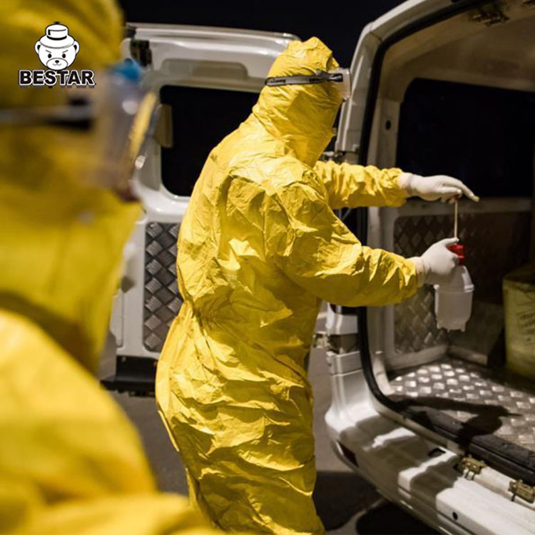 Ropa de Protección Química Ligera Bestar 1PCS/Bag, 25PCS Por CTN PPE Overall