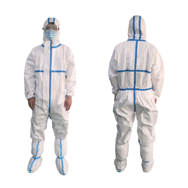 Mono desechable Mono desechable OEM En13485 Tipo 6 Kit de protección PPE Traje Mono desechable Ropa de protección Protección química