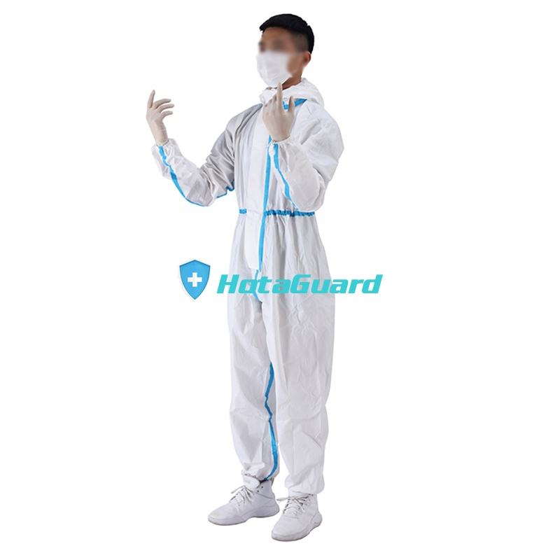 Traje de protección desechable personalizable, impermeable, de seguridad, aislado, de no tejido, EPP
