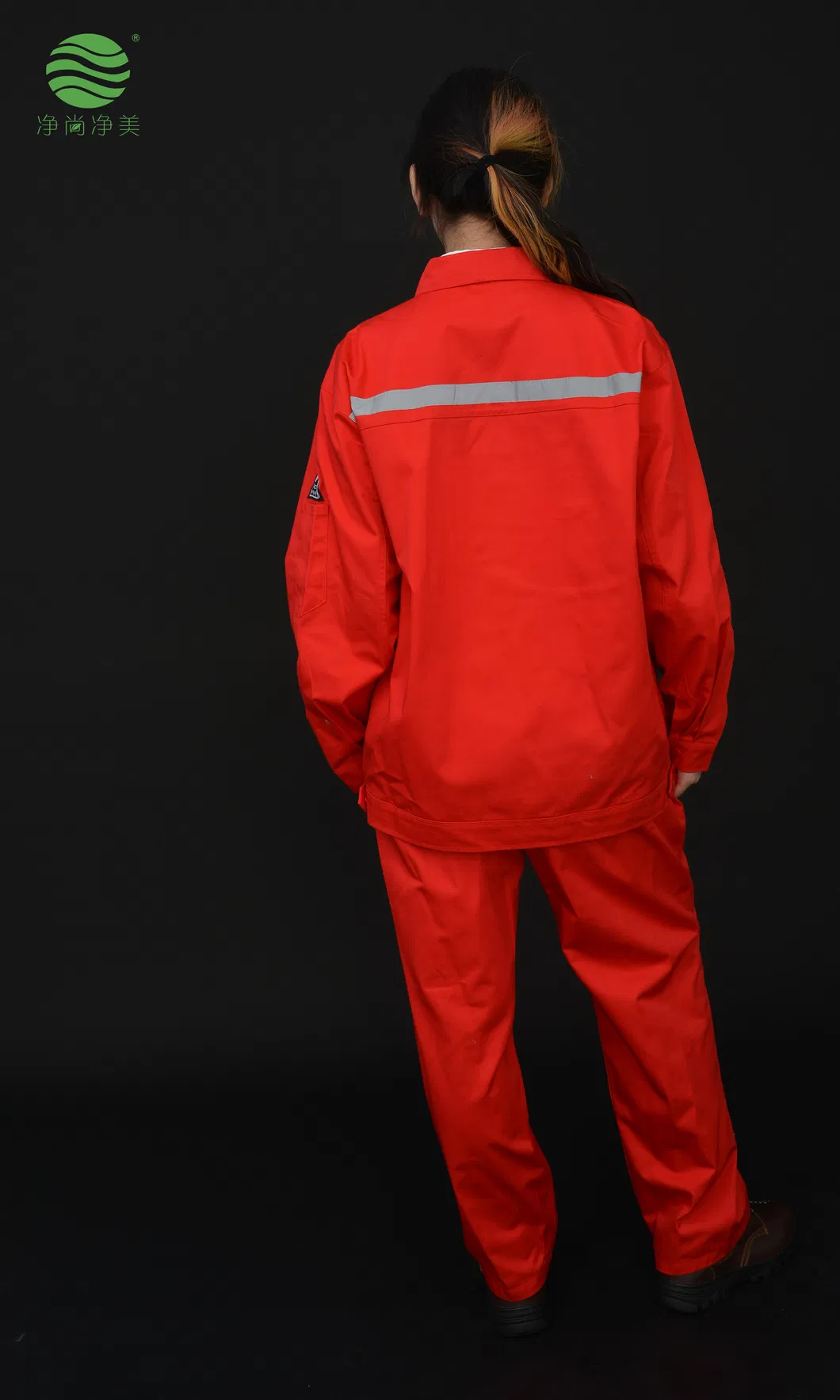 Ropa de trabajo de algodón a granel para trabajadores de construcción con tira reflectante de alta visibilidad