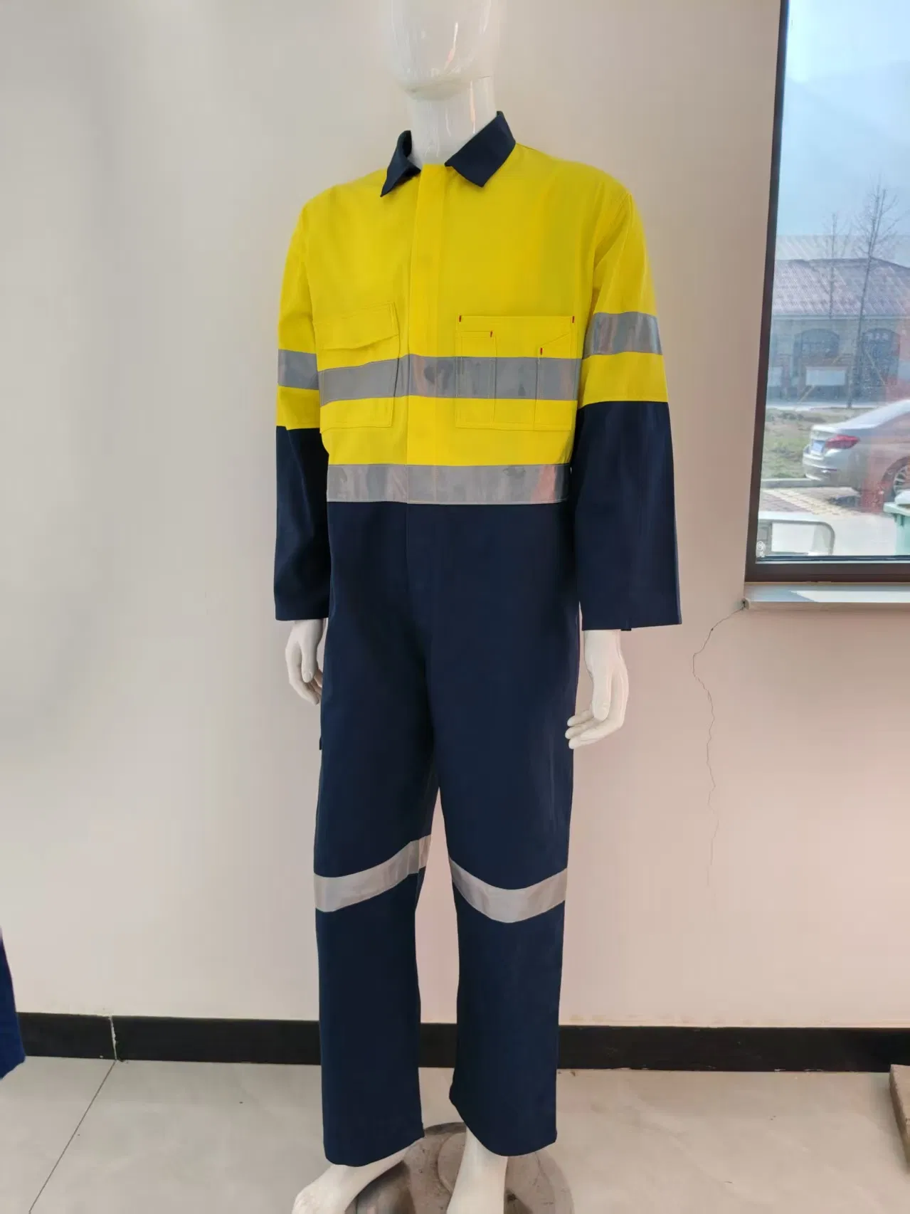 Ropa de trabajo especializada de alta visibilidad, protectora, superior, de algodón, retardante de llama y antiestática 100%